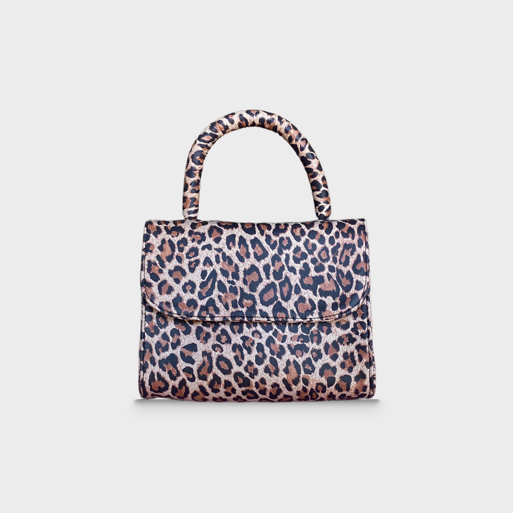 Cassia Leopard Print Patent Mini Bag